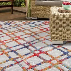 Modern Diamond Lattice Indoor Outdoor Area Rug By Blue Nile Mills -Outdoor Decoration Store GUEST 0018978d 0ae4 45b5 9ede db1c2e265709
