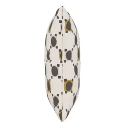 18" X 18" Outdoor Throw Pillow Claude Block Blush Mustard - Skyline Furniture