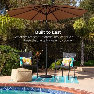 Best Choice Products 18in Round Heavy-Duty Steel Patio Umbrella Base Stand W/ Rust-Resistant Finish - Bronze 6 Best Choice Products 18in Round Heavy-Duty Steel Patio Umbrella Base Stand W/ Rust-Resistant Finish - Bronze - Image 4