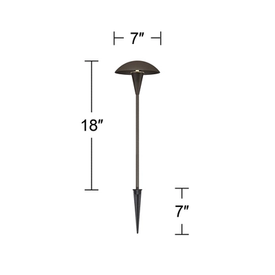 John Timberland Large Mushroom Bronze Finish LED Landscape Path Lights - Set Of 4 6 John Timberland Large Mushroom Bronze Finish LED Landscape Path Lights - Set Of 4 - Image 4