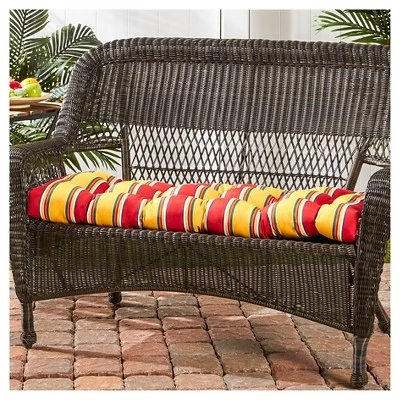 Carnival Stripe Outdoor Swing And Bench Cushion - Kensington Garden 3 Carnival Stripe Outdoor Swing And Bench Cushion - Kensington Garden
