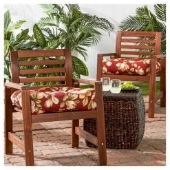 Set Of 2 Outdoor Seat Cushions Roma Floral - Kensington Garden