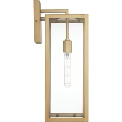 John Timberland Titan Modern Outdoor Wall Light Fixture Soft Gold 20 1/4" Clear Glass For Post Exterior Barn Deck House Porch Yard Posts Patio Home -Outdoor Decoration Store GUEST 04d84e15 080f 46ea 9e8a 598eecfb53c2