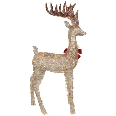 Northlight 48" Pre-Lit LED Champagne Deer Outdoor Christmas Decoration 6 Northlight 48" Pre-Lit LED Champagne Deer Outdoor Christmas Decoration - Image 4