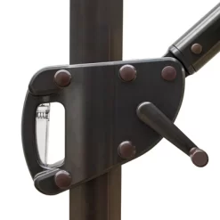 11.5' X 11.5' Double Top Round Aluminum Offset Umbrella Outdoor Hanging Cantilever Umbrella Black - Crestlive Products -Outdoor Decoration Store GUEST 05cb63f9 921f 4af4 842e ff98e8d6d5d6