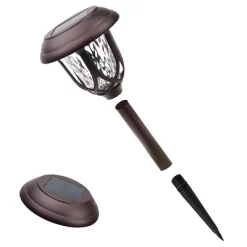 Set Of 2 Outdoor Lumen Solar Powered Pathway Light Stakes Bronze - Alpine Corporation -Outdoor Decoration Store GUEST 05fb3c96 dc77 42fd a746 60028bd7f9bf