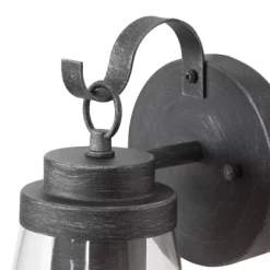 10" Metal/Glass Outdoor Wall Lamp Black/Silver - LNC 13 10" Metal/Glass Outdoor Wall Lamp Black/Silver - LNC -Outdoor Decoration Store GUEST 072921e6 8a31 4e41 bb3c 95d769f00d5b