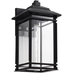 John Timberland North House Mission Outdoor Wall Light Fixture Matte Black Metal 19" Clear Glass For Post Exterior Barn Deck House Porch Yard Patio 11 John Timberland North House Mission Outdoor Wall Light Fixture Matte Black Metal 19" Clear Glass For Post Exterior Barn Deck House Porch Yard Patio -Outdoor Decoration Store GUEST 09bbb569 4809 4d3f a7e8 a20e2279a402