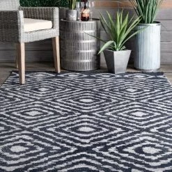 NuLOOM Zaria Diamond Tiles Fringed Indoor/Outdoor Patio Area Rug 10 NuLOOM Zaria Diamond Tiles Fringed Indoor/Outdoor Patio Area Rug -Outdoor Decoration Store GUEST 0aae3a8f 27cc 454d 8c0e 004c2a0fddc7