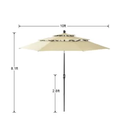 10' X 10' Outdoor 3-Tier Patio Market Umbrella - Captiva Designs -Outdoor Decoration Store GUEST 0b60ad63 3c09 4249 bde5 bba8b5e7f54a