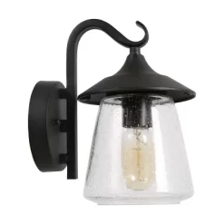 9.8" Metal/Glass Outdoor Lamp Black - LNC -Outdoor Decoration Store GUEST 0c5f8c66 b4b6 4f8a 96e2 915a98b7c934