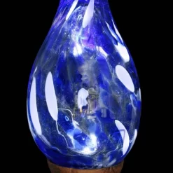 36" Pearlized Glass Solar Flame Stake Blue - Exhart -Outdoor Decoration Store GUEST 0c786eb0 e0a2 4714 8cee 35b58a1cc55a
