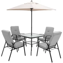 Tangkula 5ft Patio Square Market Table Umbrella Shelter 4 Sturdy Ribs -Outdoor Decoration Store GUEST 0e37a4f3 fc0d 4f9c b147 79629f636020