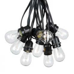 Novelty Lights Edison Outdoor String Lights With 25 In-Line Sockets Black Wire 37.5 Feet -Outdoor Decoration Store GUEST 0fb47106 839d 4f81 9c5a 0eee9de5ce0a