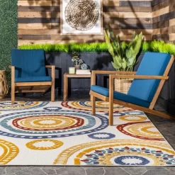 NuLOOM Micki Intricate Circles Indoor/Outdoor Patio Area Rug 18 NuLOOM Micki Intricate Circles Indoor/Outdoor Patio Area Rug -Outdoor Decoration Store GUEST 100634c2 bdf7 4787 bf8e 8dbea7c8acbd