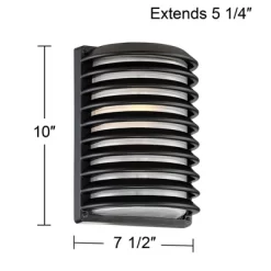 John Timberland Modern Outdoor Wall Light Fixtures Set Of 2 Black Grid 10" Frosted Glass For Post Exterior Barn Deck House Porch Yard Posts Patio Home -Outdoor Decoration Store GUEST 110c6f54 17be 486f b4ac 8d1a6565e54f