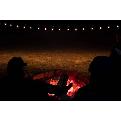 24ct Café Outdoor String Lights Integrated LED Bulb - Black Wire - Enbrighten 6 24ct Café Outdoor String Lights Integrated LED Bulb - Black Wire - Enbrighten - Image 4