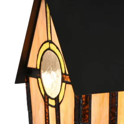 12.5" Brindelle Birdhouse Stained Glass Exterior Light Fixture - River Of Goods 7 12.5" Brindelle Birdhouse Stained Glass Exterior Light Fixture - River Of Goods - Image 5