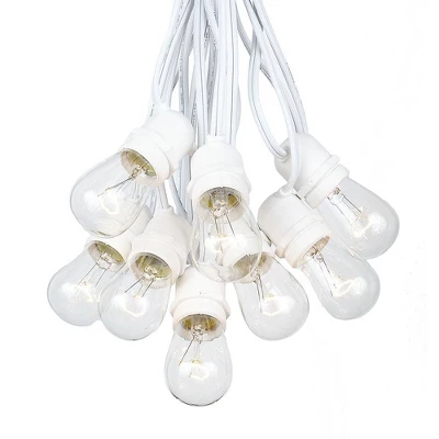 Novelty Lights Edison Outdoor String Lights With 50 In-Line Sockets White Wire 100 Feet 8 Novelty Lights Edison Outdoor String Lights With 50 In-Line Sockets White Wire 100 Feet - Image 6
