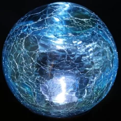 31" Crackle Glass Solar Ball Stake Blue - Exhart -Outdoor Decoration Store GUEST 15118665 5d42 4775 b2dd 0060c8812331