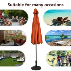 Costway 10 FT Patio Umbrella Patio Market Steel Tilt W/ Crank Outdoor Yard Garden -Outdoor Decoration Store GUEST 1581a742 ae3c 41c9 ac5d 31a2e531b9f5