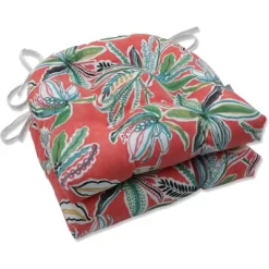 Set Of 2 Outdoor/Indoor Reversible Chair Pads Sunny Daze - Pillow Perfect -Outdoor Decoration Store GUEST 17c57df6 cc02 4b9b 8a04 52ec4e76d153 1