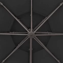 11.5' X 11.5' Double Top Round Aluminum Offset Umbrella Outdoor Hanging Cantilever Umbrella Black - Crestlive Products -Outdoor Decoration Store GUEST 17ccb4a8 558a 4cff 9b4d 0d447832ab89