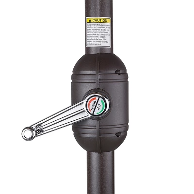 Half Round Patio Umbrella With Easy Crank – Compact 9ft Semicircle Outdoor Shade Canopy For Balcony, Porch, Or Deck By Nature Spring (Blue) 4 Half Round Patio Umbrella With Easy Crank – Compact 9ft Semicircle Outdoor Shade Canopy For Balcony, Porch, Or Deck By Nature Spring (Blue) - Image 2