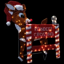 Northlight 36" LED Lighted Rudolph Reindeer Crossing Outdoor Christmas Sign Decoration -Outdoor Decoration Store GUEST 18b81535 6f75 467d a4d7 e27755068ca8