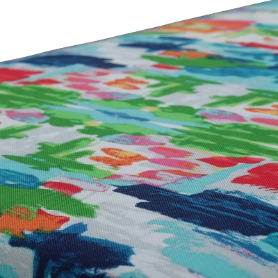 45" X 18" Outdoor/Indoor Bench Cushion Abstract Reflections Multi Blue - Pillow Perfect 5 45" X 18" Outdoor/Indoor Bench Cushion Abstract Reflections Multi Blue - Pillow Perfect - Image 3