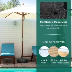 Costway 18'' Patio Fillable Round Umbrella Base Stand Holder Fit Pole 1.5''/1.9'' Weighted 15 Costway 18'' Patio Fillable Round Umbrella Base Stand Holder Fit Pole 1.5''/1.9'' Weighted -Outdoor Decoration Store GUEST 19a8bcbd 76fa 4eec 89bb 3cd4b4e2f356