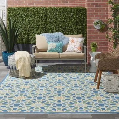 Waverly Sun & Shade "Starry Eyed" Flamingo Indoor/Outdoor Area Rug By Nourison 11 Waverly Sun & Shade "Starry Eyed" Flamingo Indoor/Outdoor Area Rug By Nourison - Image 9