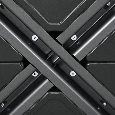 Outsunny Cantilever Patio Umbrella Base With Wheels, Sand, Or Water Filled Offset Umbrella Stand Weights With Cross Base, Black 7 Outsunny Cantilever Patio Umbrella Base With Wheels, Sand, Or Water Filled Offset Umbrella Stand Weights With Cross Base, Black - Image 5