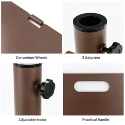 Costway 10ft Solar Lights Patio Umbrella Outdoor W/ 50 LBS Movable Umbrella Stand Red -Outdoor Decoration Store GUEST 1aa43e5e 4f9f 46f2 85ea e1ae91d906b1