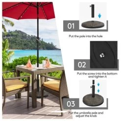 Tangkula Outdoor Market Umbrella Base Stand Heavy-duty Resin Round Pole Holder -Outdoor Decoration Store GUEST 1afa2bec 2b95 4fea 854d c543ec78e3e5