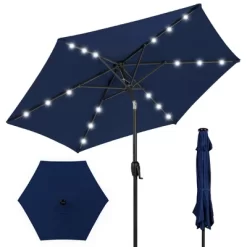 Best Choice Products 7.5ft Outdoor Solar Patio Umbrella For Deck, Pool W/ Tilt, Crank, LED Lights -Outdoor Decoration Store GUEST 1b5cd368 ce60 449f b0e9 55db13c3f95a