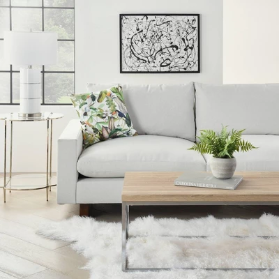 18"x18" Reversible Indoor/Outdoor Jungle And Cubes Pattern Square Throw Pillow - Mina Victory 4 18"x18" Reversible Indoor/Outdoor Jungle And Cubes Pattern Square Throw Pillow - Mina Victory - Image 2