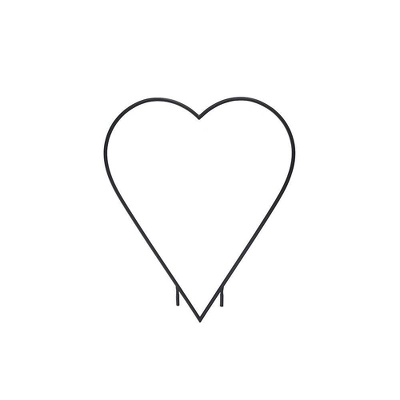 64" Tall Iron Heart Garden Trellis Black Powder Coat Finish - Achla Designs 3 64" Tall Iron Heart Garden Trellis Black Powder Coat Finish - Achla Designs