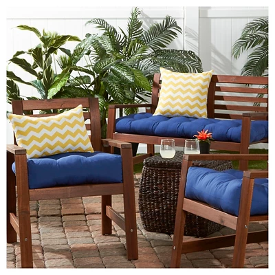 Solid Outdoor Bench Cushion - Marine - Kensington Garden 4 Solid Outdoor Bench Cushion - Marine - Kensington Garden - Image 2