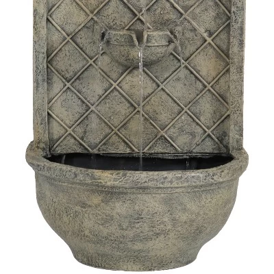 Sunnydaze Decor Sunnydaze 26"H Solar Polystone Messina Outdoor Wall-Mount Water Fountain 6 Sunnydaze Decor Sunnydaze 26"H Solar Polystone Messina Outdoor Wall-Mount Water Fountain - Image 4