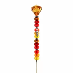 Ganz Autumn Plant Stakes - Two Plant Sticks 12.0 Inches - Faceted Beads Fall - - Acrylic - Multicolored