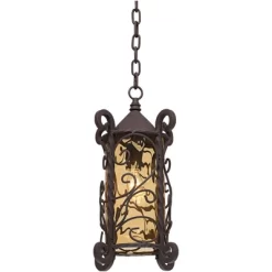 John Timberland Casa Seville Vintage Rustic Outdoor Hanging Light Dark Walnut Scroll 15" Champagne Water Glass For Post Exterior Barn Deck House Porch -Outdoor Decoration Store GUEST 1fa4b6e3 7ee5 49a8 9d54 a625230840c5