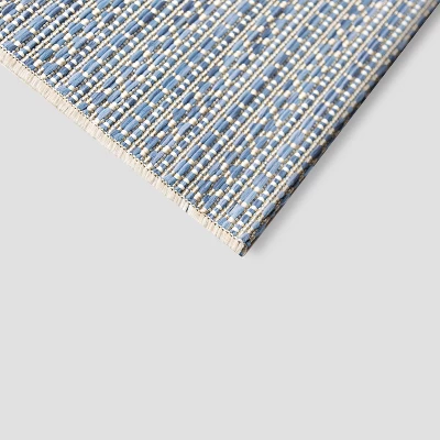 Drum Weave Outdoor Rug Blue - Threshold 3 Drum Weave Outdoor Rug Blue - Threshold