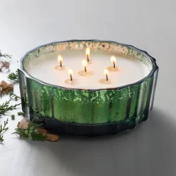 Mercury Glass Fireside Spruce Jar Christmas Candle Green 32oz - Hearth & Hand™ With Magnolia
