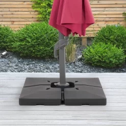 67.9lbs Square Deluxe Patio Base For Heavy And Offset Umbrella Gray - CorLiving