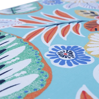 Outdoor/Indoor Loveseat Cushion Marlow Aqua Blue - Pillow Perfect 4 Outdoor/Indoor Loveseat Cushion Marlow Aqua Blue - Pillow Perfect - Image 2