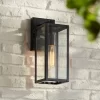 John Timberland Modern Outdoor Wall Light Fixture Mystic Black 14 1/4" Clear Glass Panel For Exterior Barn Deck House Porch Yard Patio Outside Garage -Outdoor Decoration Store GUEST 25e9a002 a54c 4e8d 8833 3d1104c02b7d