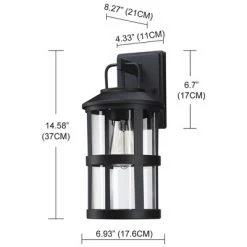 Glass Outdoor Wall Light Black - Wellfor -Outdoor Decoration Store GUEST 26391483 26bd 4e26 8d6f 3ced95595406