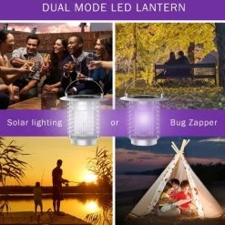 Nature Spring 2-in-1 Portable LED Lantern & Bug Zapper UV Lamp – Silver -Outdoor Decoration Store GUEST 26d43719 be6f 4347 bda1 89e4174c1e5a