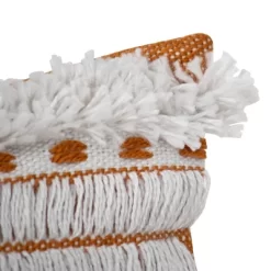 Orange Striped Hand Woven 18x18" Outdoor Decorative Throw Pillow With Hand Tied Fringe - Foreside Home & Garden -Outdoor Decoration Store GUEST 2702fcc0 ce6f 4478 96ae b080f127f64e